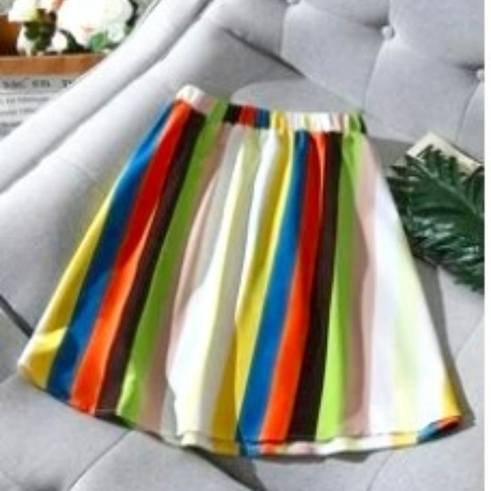 Rainbow Stripe Skirt